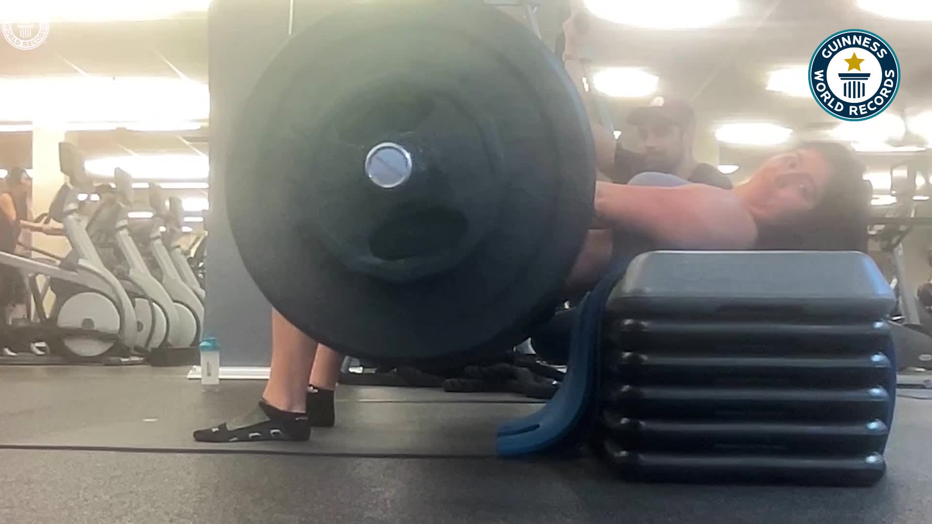 'Video thumbnail for Heaviest weighted hip thrust (female) - 274.42 kg (605 lbs) by Kaitlyn Callo'