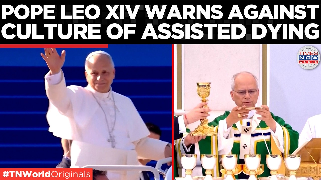 Video thumbnail for Pope Leo XIV's Lourdes Message: Strong Warning Against Assisted Dying | Times Now World