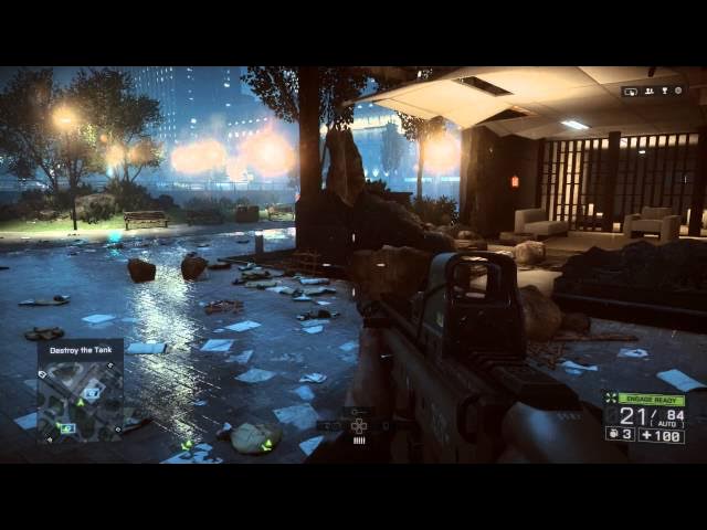 Video thumbnail for Battlefield 4 - Shanghai: Destroy The Tank Sequence, M4 Slam, M15 AT Mine & C4 (Use Cover)