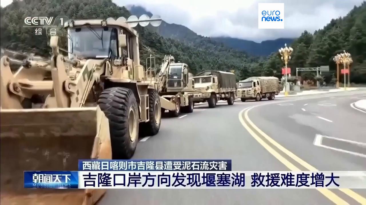Video thumbnail for Around 1,300 people missing in Nepal and Tibet after catastrophic floods caused by a glacial collapse