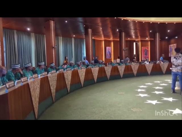 'Video thumbnail for President Tinubu received Nigeria Super Eagles team at the State House Council Chamber'