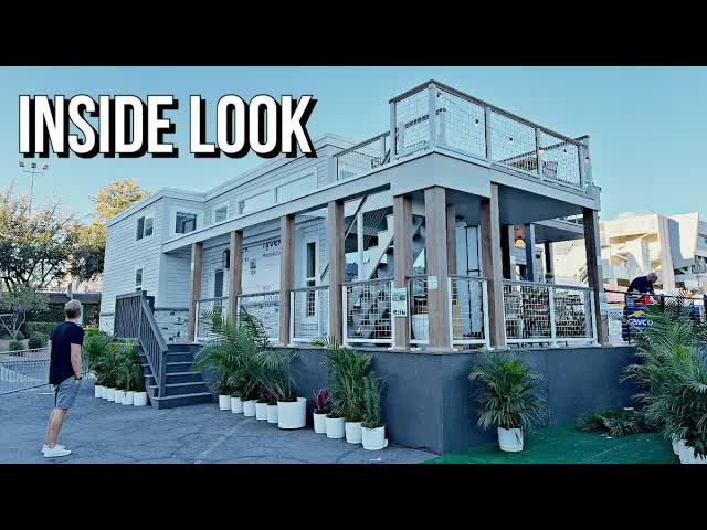Video thumbnail for kerry tarnow: prefab home tour! exploring cavco's bungalow with rooftop deck, tiny home design