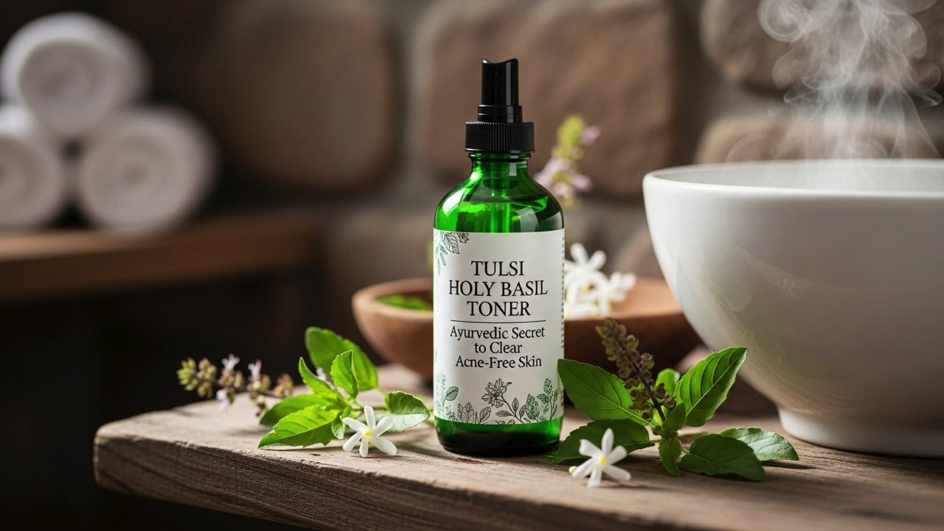 Video thumbnail for What Is Tulsi Holy Basil Toner? How to Make DIY Ayurvedic Toner for Clear Acne-Free Skin