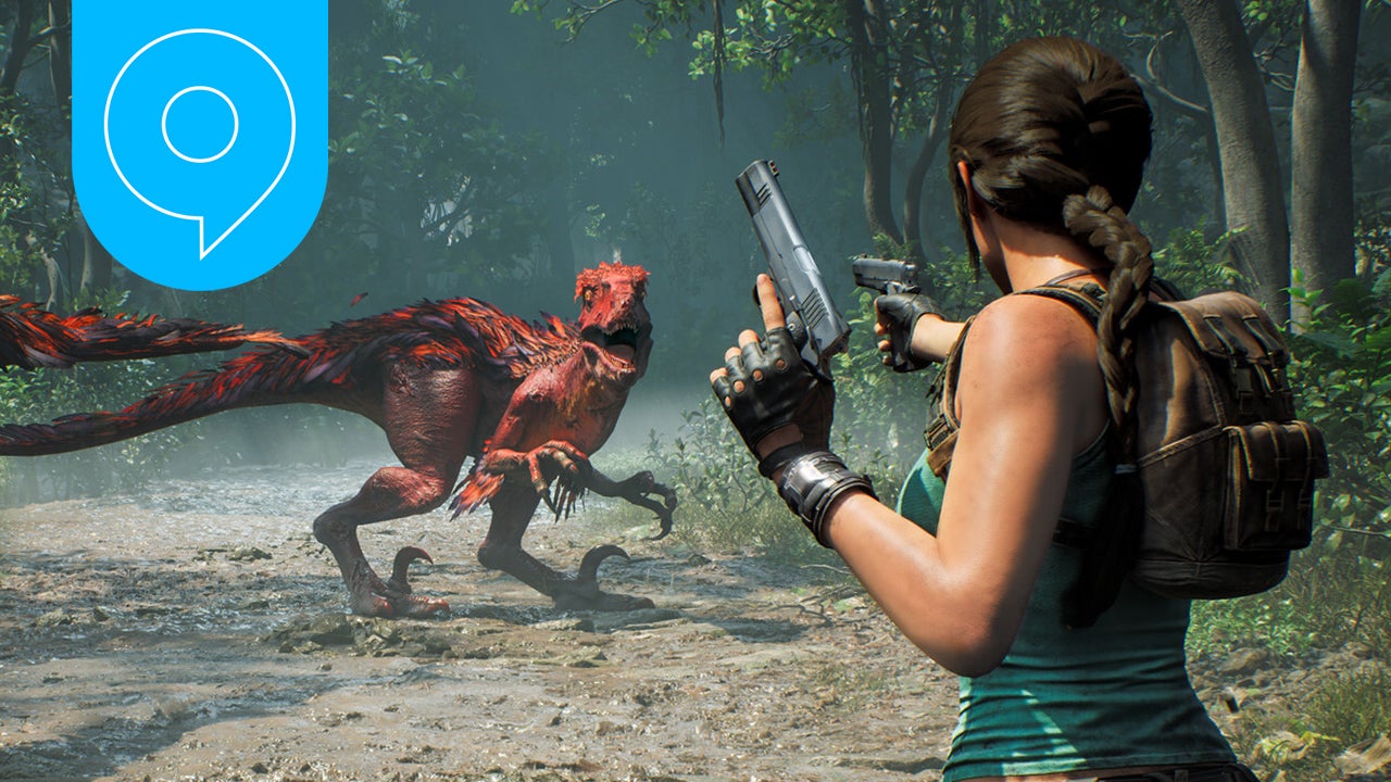 Video thumbnail for How Tomb Raider: Legacy of Atlantis Revamps the Iconic T-Rex Fight | gamescom 2026