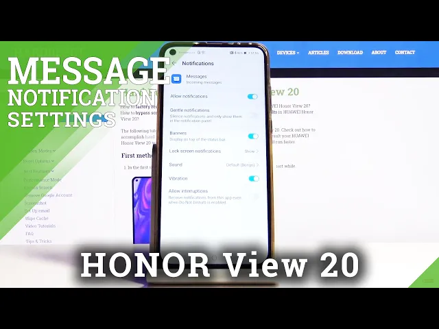 Video thumbnail for How to Manage Notifications for Messages in Honor View 20?