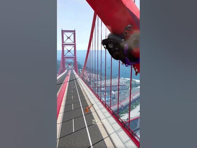 Video thumbnail for Beam NG Drive, Simulation Cars jump over the bridge #beamngdrive #beamng #cars