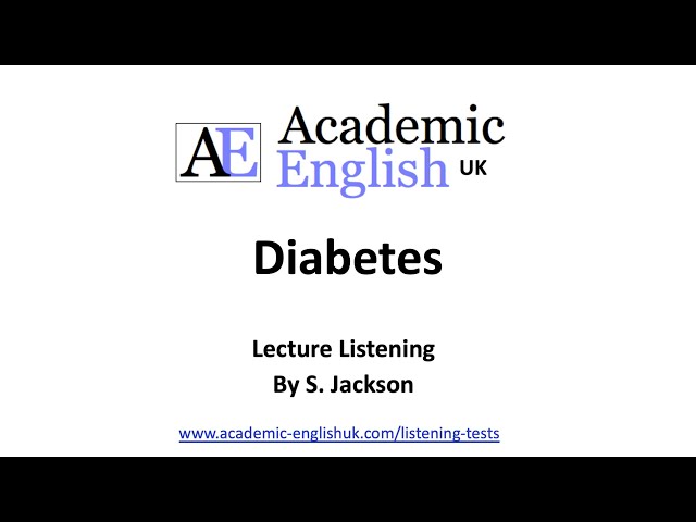 Video thumbnail for Diabetes Academic Lecture EXAMPLE