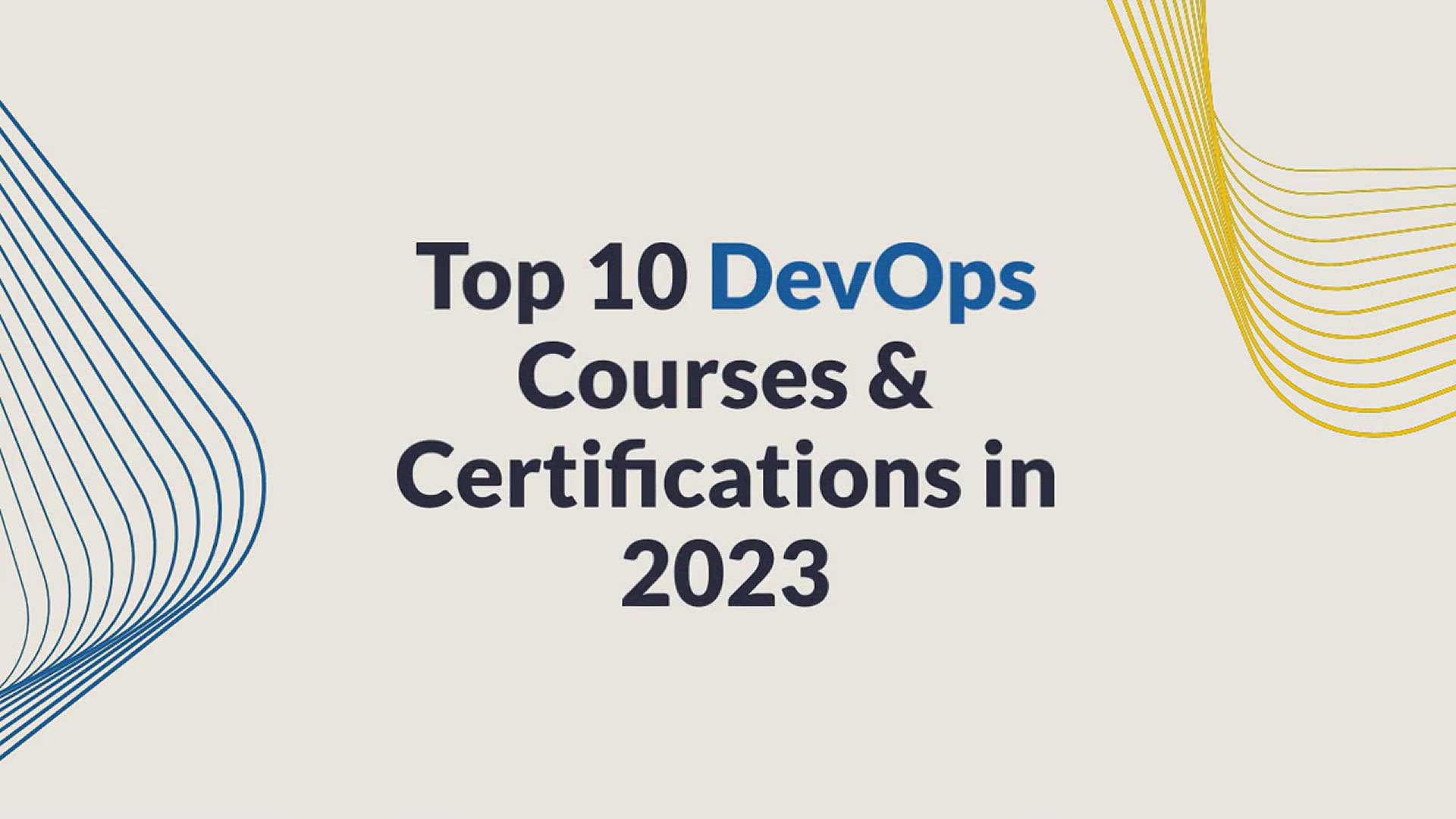 'Video thumbnail for 10 Best DevOps Courses & Certifications in 2023'