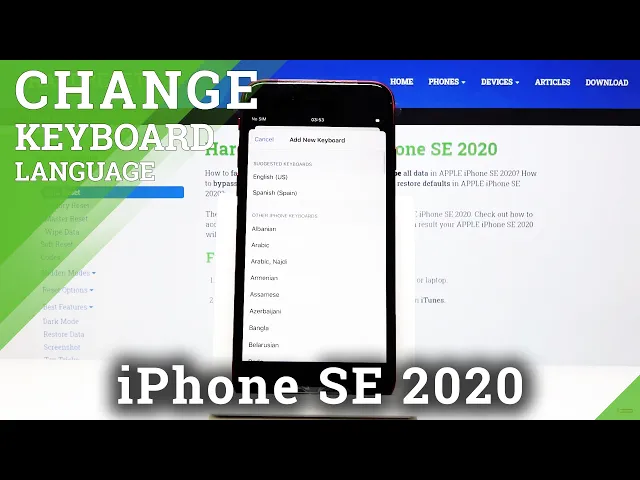 Video thumbnail for How to Change Keyboard Language in iPhone SE 2020 - Dictionary Settings