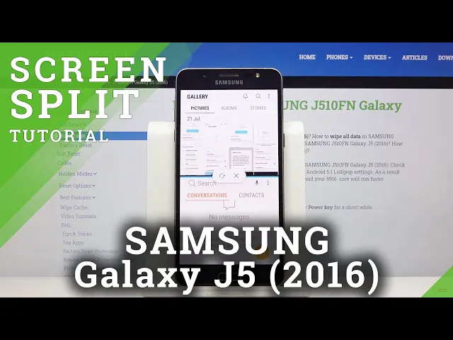 Video thumbnail for How to Split Screen in SAMSUNG Galaxy J5 2016 – Create Double Screen