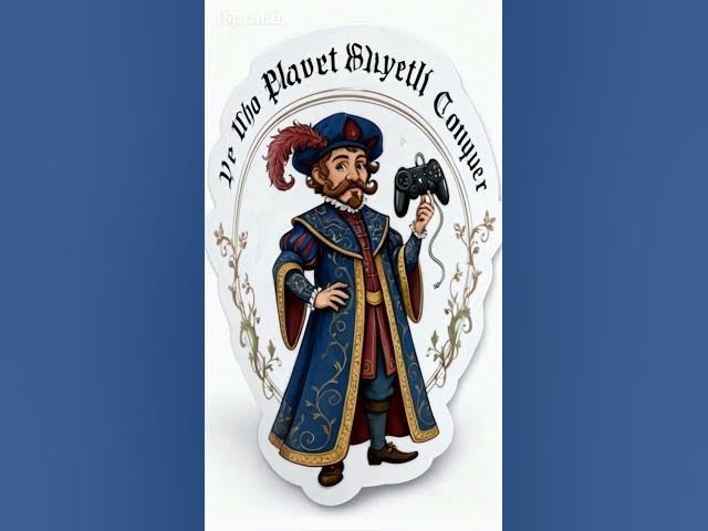 Video thumbnail for Who Playeth Shall Conquer Sticker  Witchy Medieval Fantasy