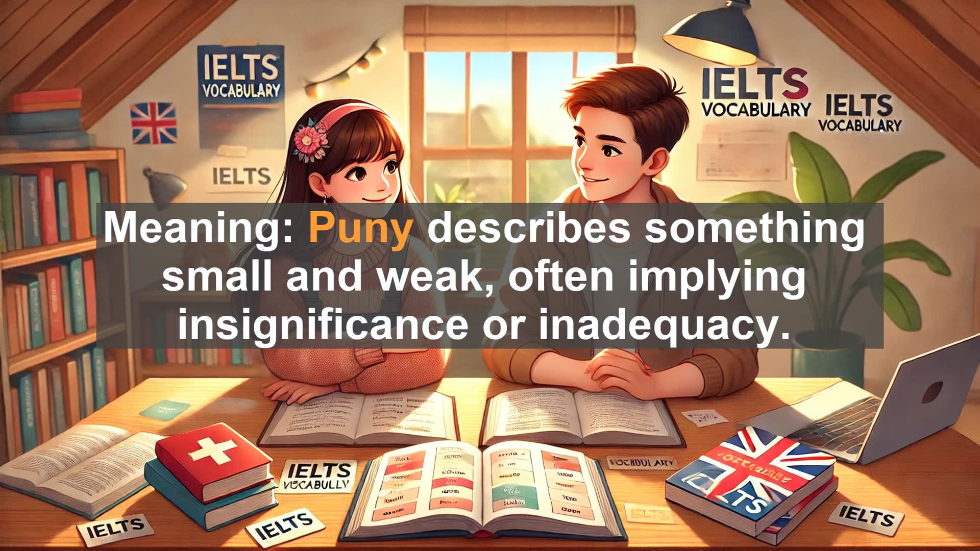 'Video thumbnail for 2000 Must Know IELTS 9.0 Vocabulary - Puny: The Small Word with Big Impact'
