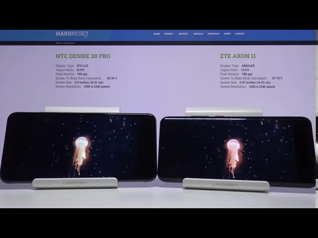 Video thumbnail for Display Comparison HTC Desire 20 pro vs ZTE Axon 11