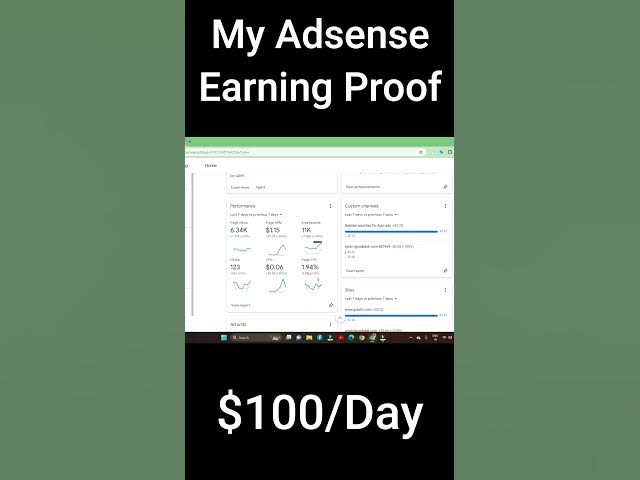 Video thumbnail for My Adsense Earning Proof | My Google Adsense Payment Proof #googleadsense