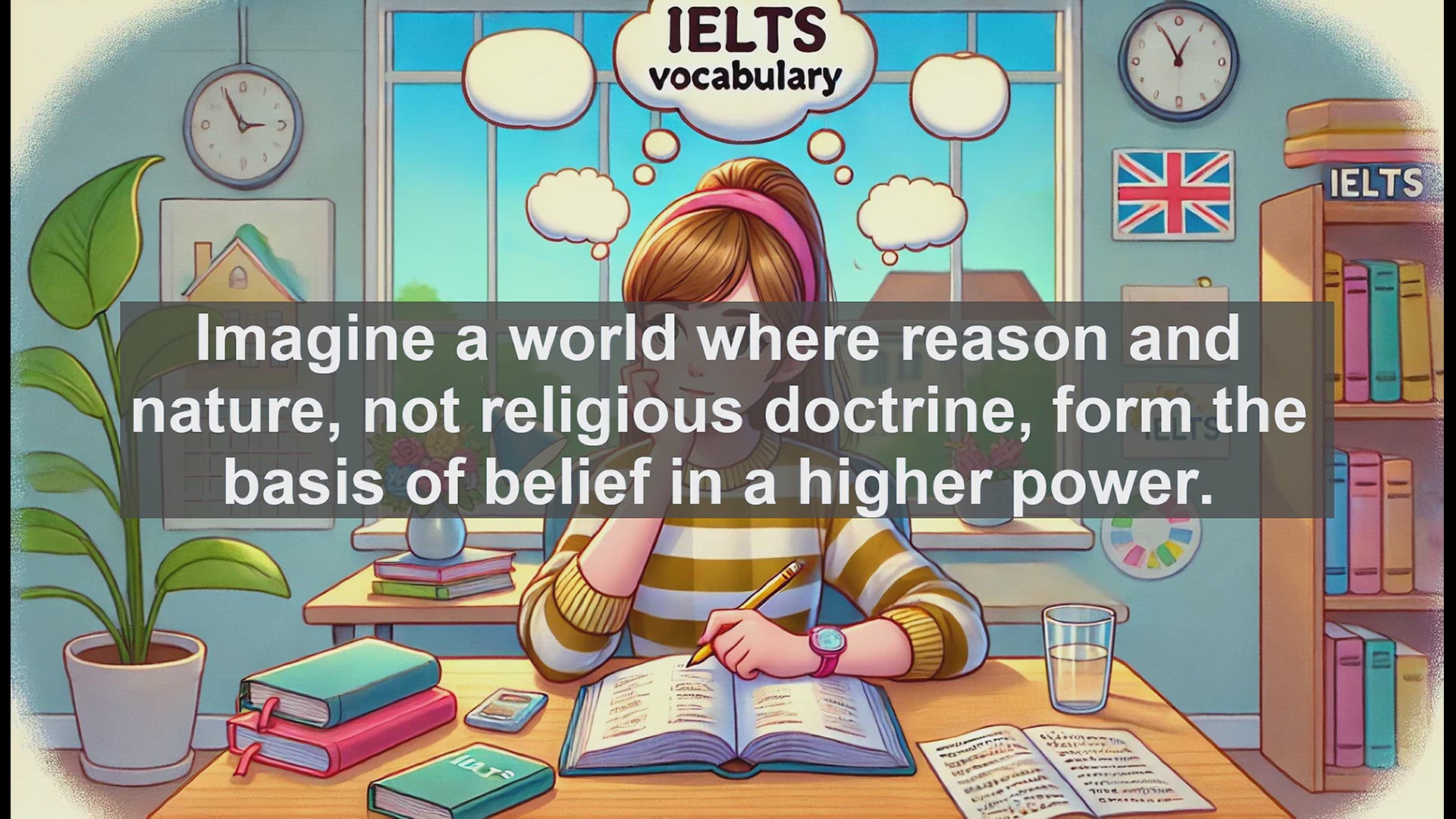 'Video thumbnail for 5000 Must Know IELTS 8.0 Vocabulary - Deism: Belief in a Creator Through Reason'