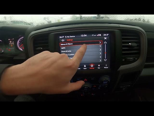 Video thumbnail for How to Enable or Disable Headlights with Wipers in Dodge RAM 1500 II ( 2019 - now )