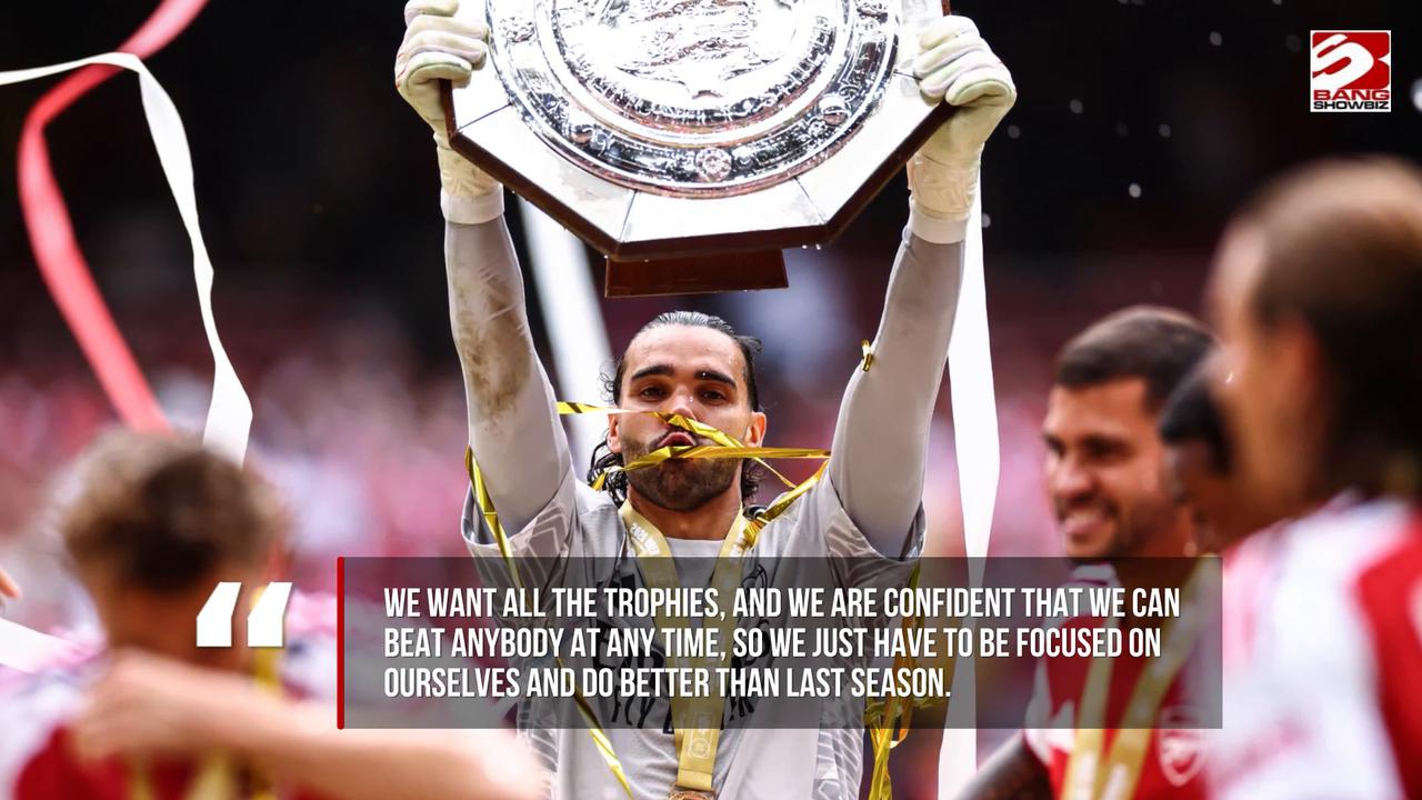 Video thumbnail for Goalkeeper David Raya says Arsenal want to win 'all the trophies'