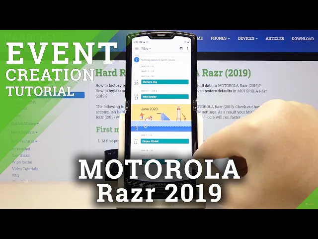 Video thumbnail for How to Add Event to Calendar in MOTOROLA Razr 2019 – Create Reminder