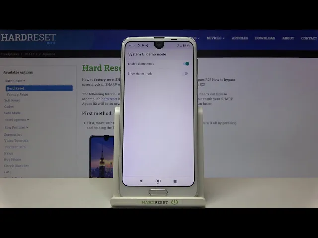 Video thumbnail for How to Enable Demo Mode on Sharp Aquos R2 - Turn On Demonstration Mode