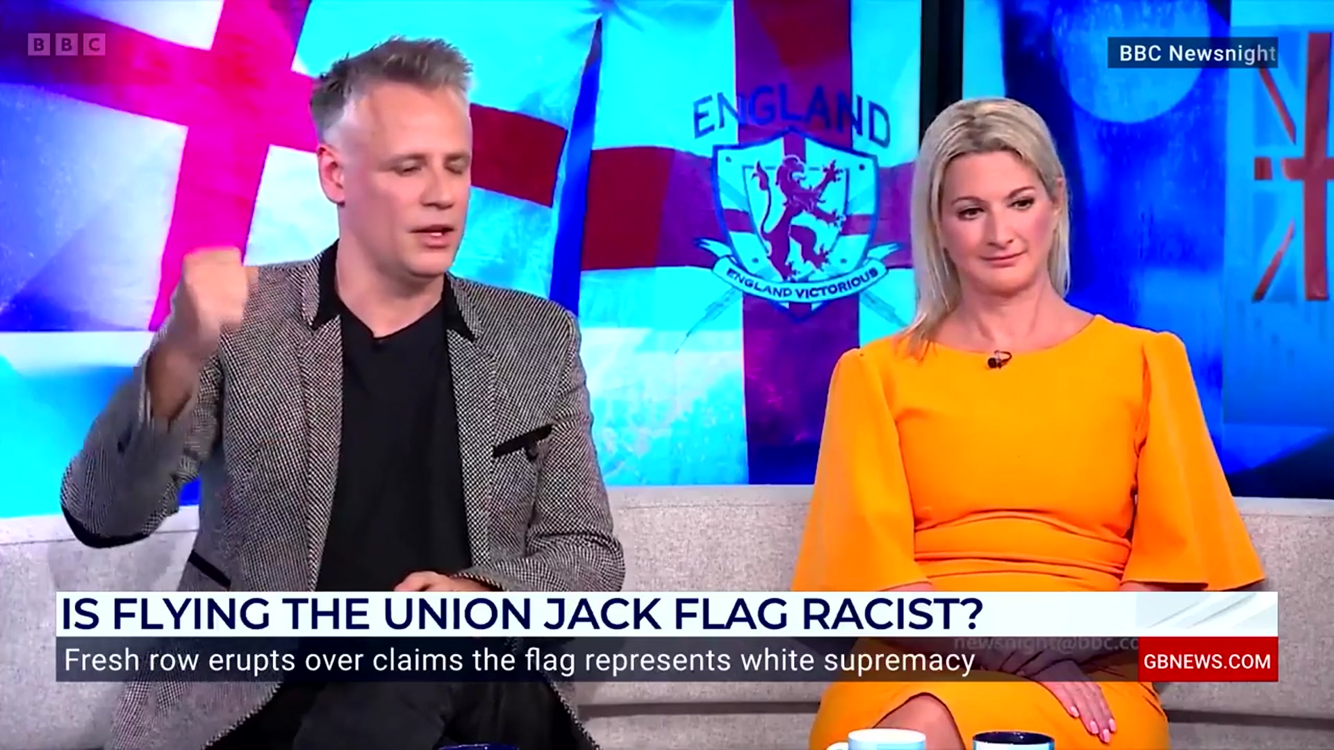 'Video thumbnail for 'You're a joke!' Watch the moment GB News guests engulfed in row over British history'