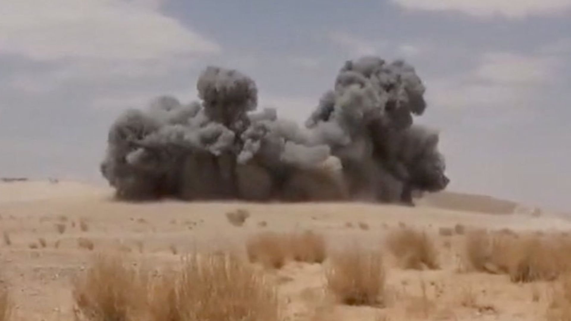 Video thumbnail for Houthi missiles strike military base in Yemen, killing at least 18