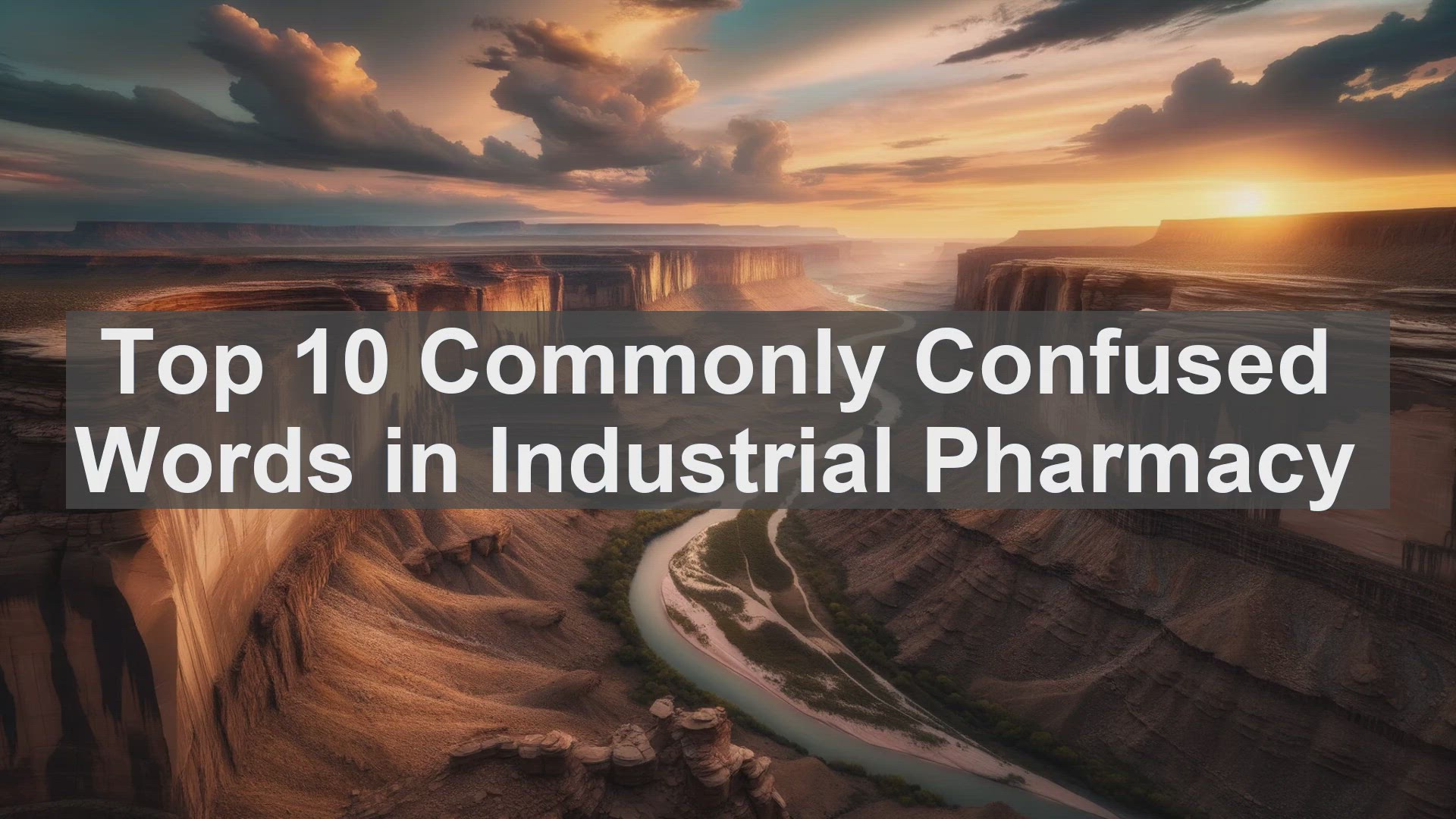 'Video thumbnail for Top 10 Commonly Confused Words in Industrial Pharmacy'