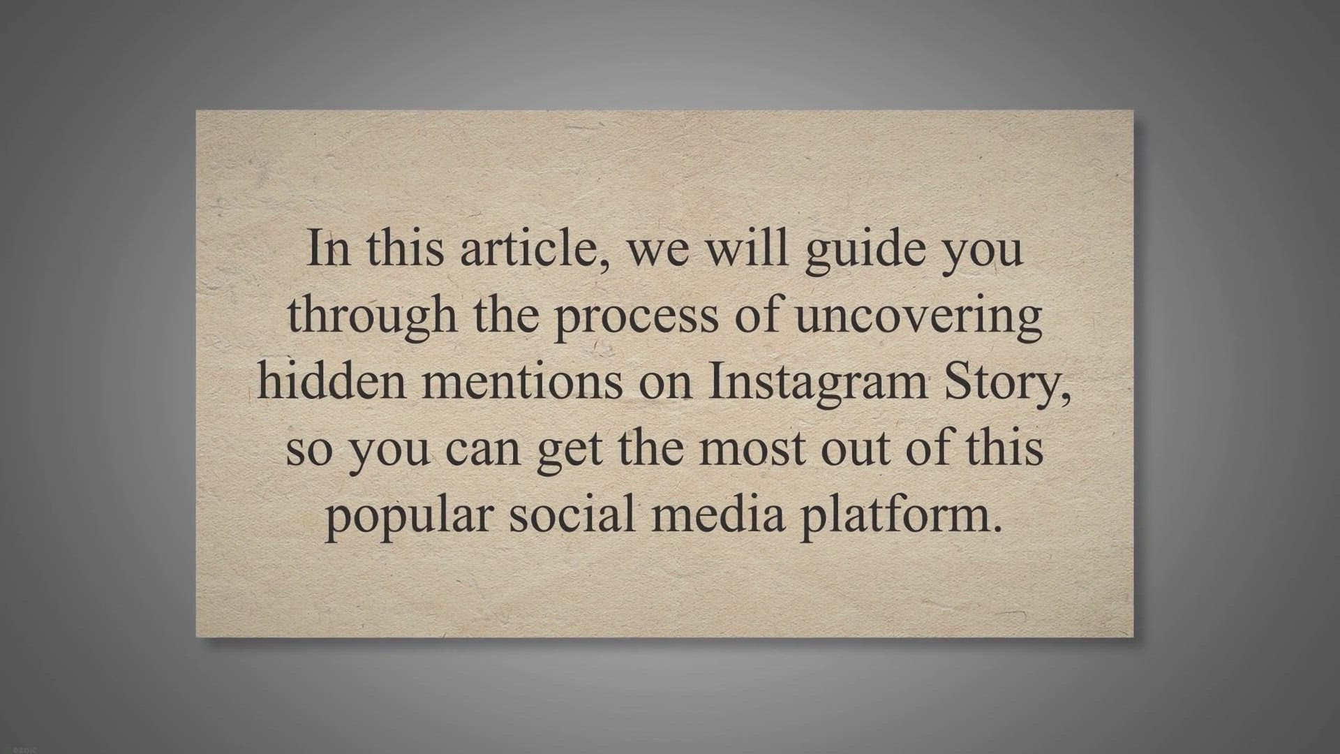 Video thumbnail for Uncovering the Mystery: A Guide to Viewing Hidden Mentions on Instagram Story