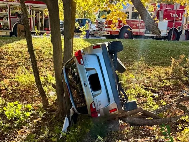 Video thumbnail for Crews rescue driver trapped inside overturned vehicle in West Milford