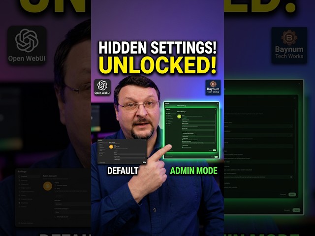 Video thumbnail for The Hidden Settings That Change Everything in Open WebUI #shorts #tutorial