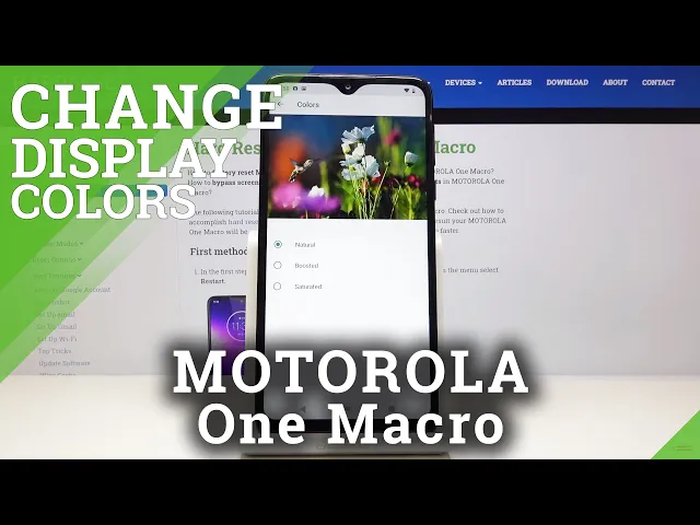 Video thumbnail for How to Change Display Colors in MOTOROLA One Macro - Screen Temperature