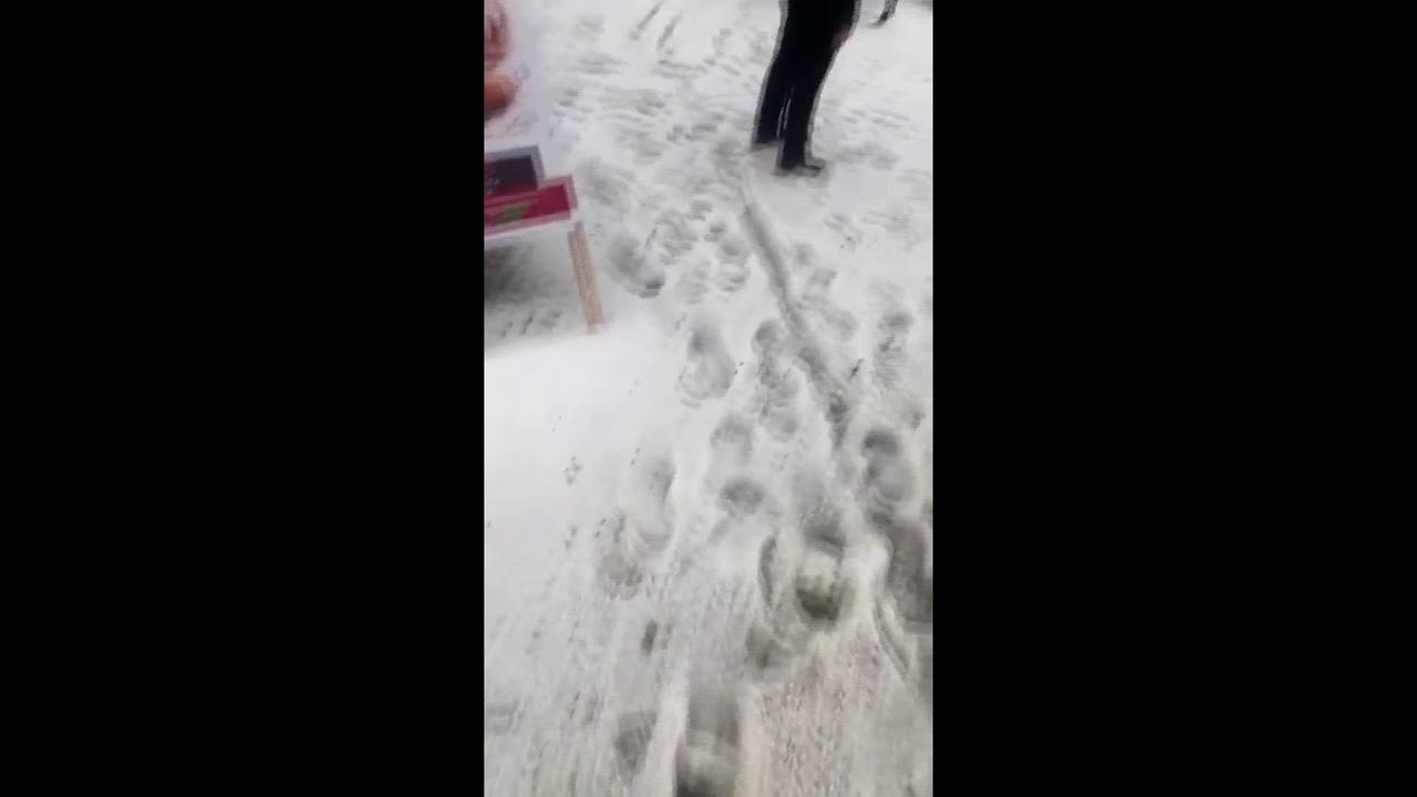 Video thumbnail for Chile: Hail Blankets Santiago During Severe Storm.