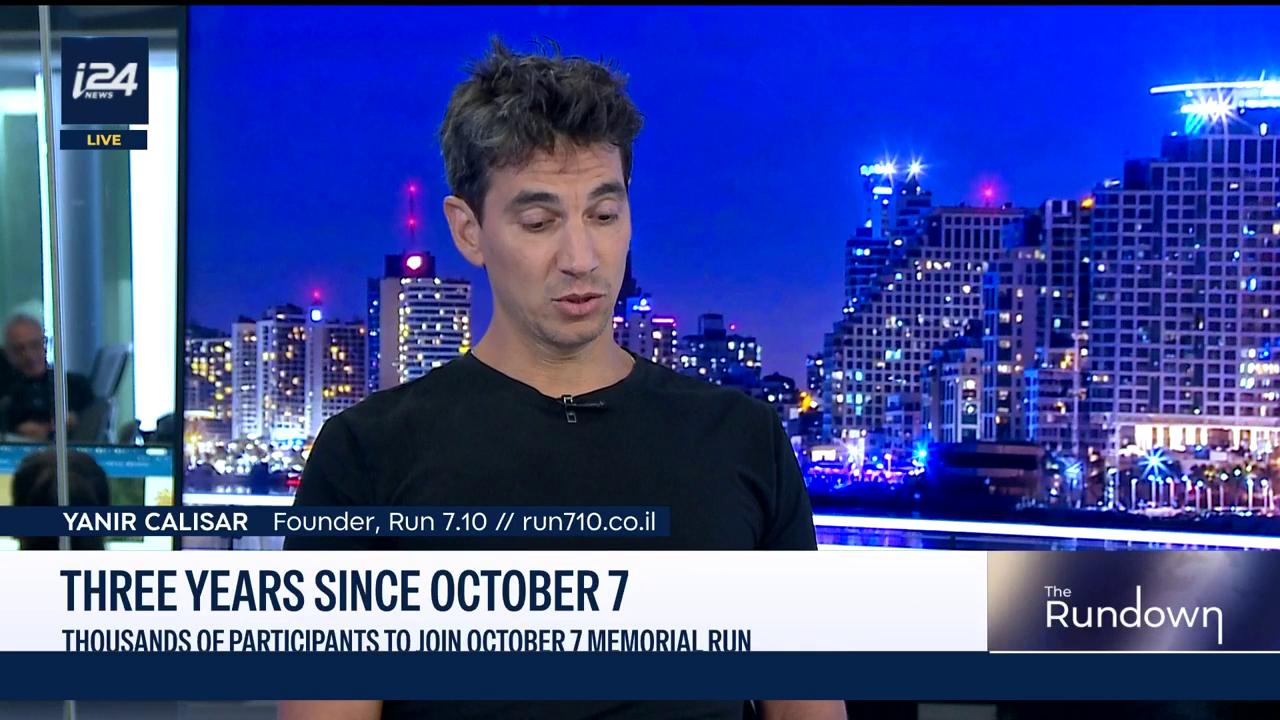 Video thumbnail for Thousands join October 7 memorial run three years after Hamas attack