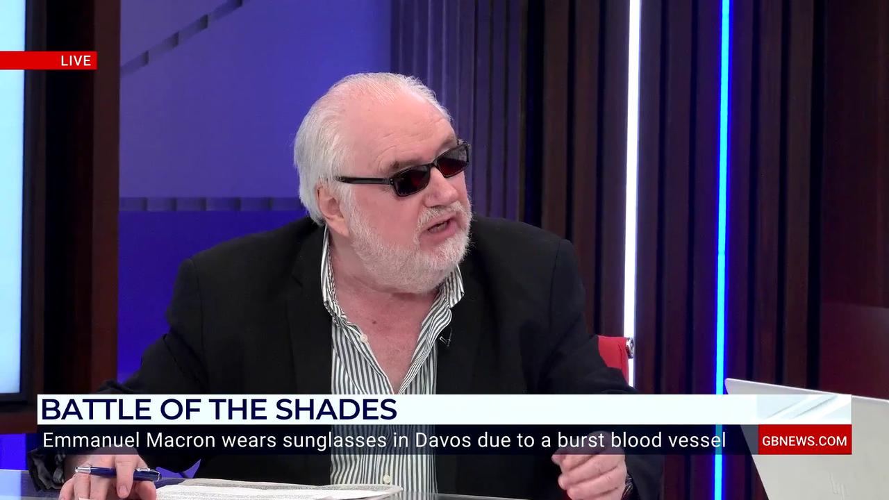 Video thumbnail for WATCH: GB News guests don sunglasses Macron-style in tribute to French President