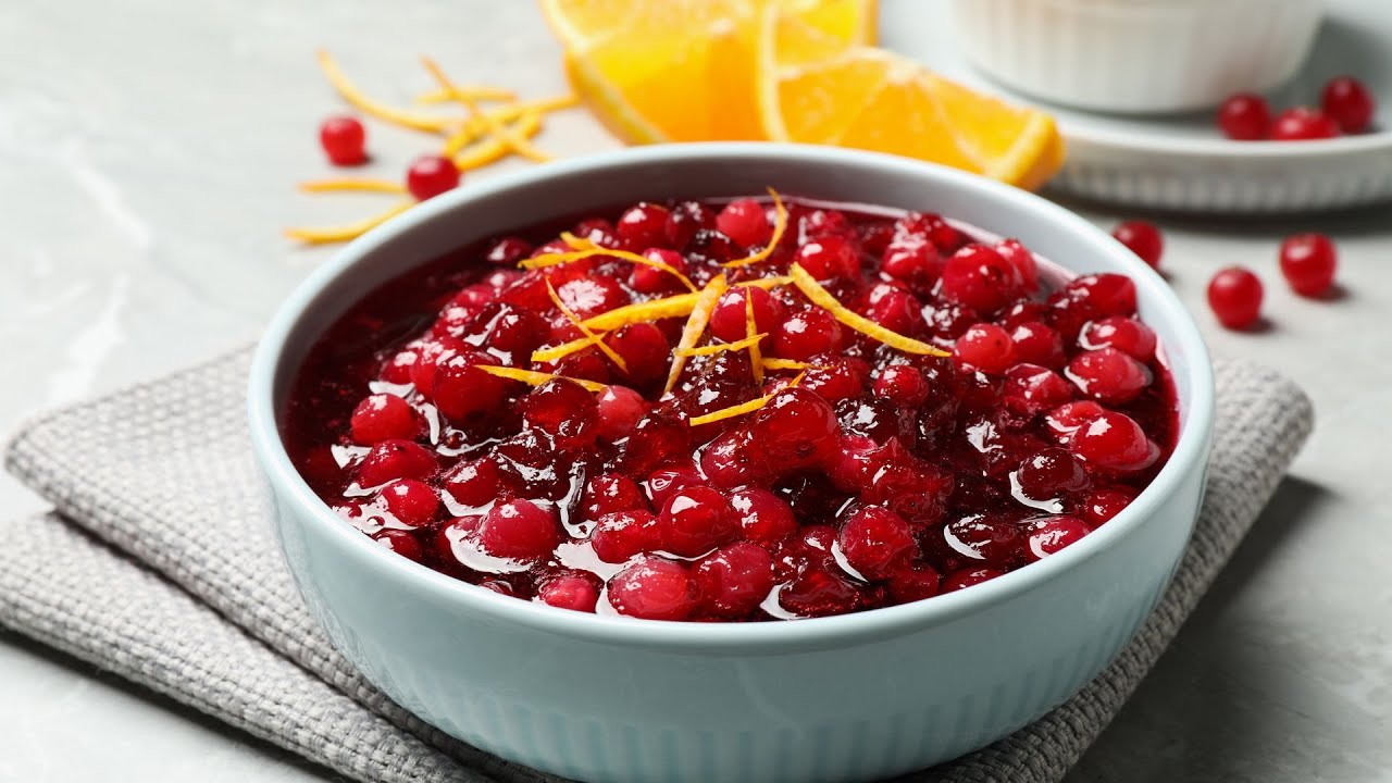 'Video thumbnail for Cranberry and orange sauce recipe: video blog'