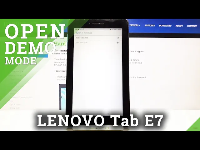 Video thumbnail for How to Activate Demo Mode on LENOVO Tab E7 – Enable Demo Mode