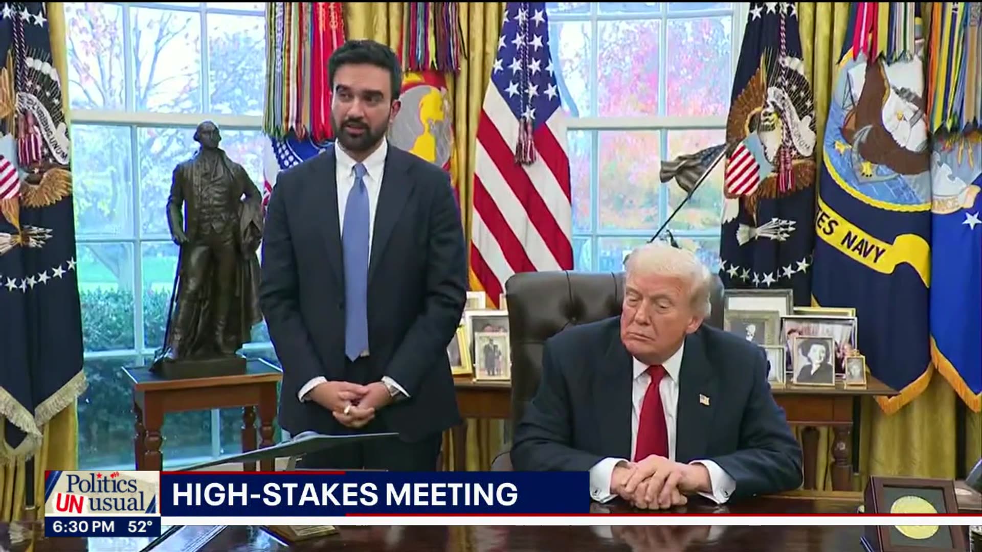 Video thumbnail for From the White House | Politics Unusual: Discussion about Trump, Mamdani meeting