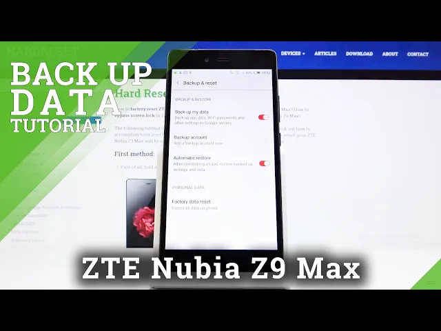 Video thumbnail for How to Back Up Data on ZTE Nubia Z9 Max – Google Backup