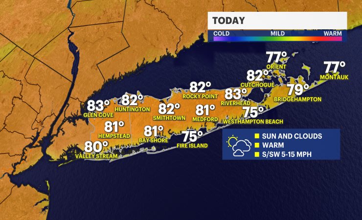 Video thumbnail for Dry for now with showers starting off Friday and into the weekend for Long Island