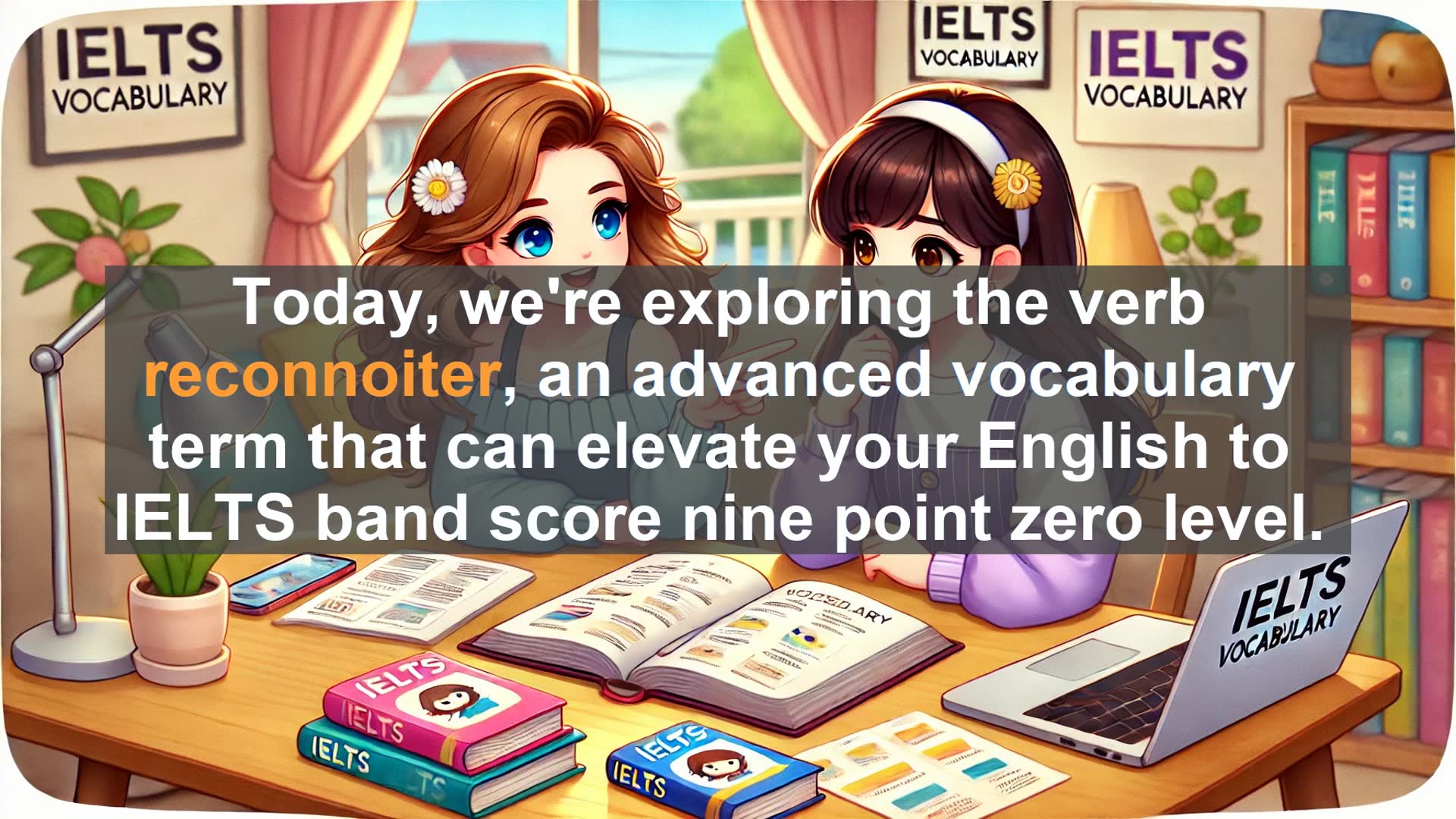 'Video thumbnail for 2000 Must Know IELTS 9.0 Vocabulary - Reconnoiter: Boost Your IELTS Score with This Advanced Verb'