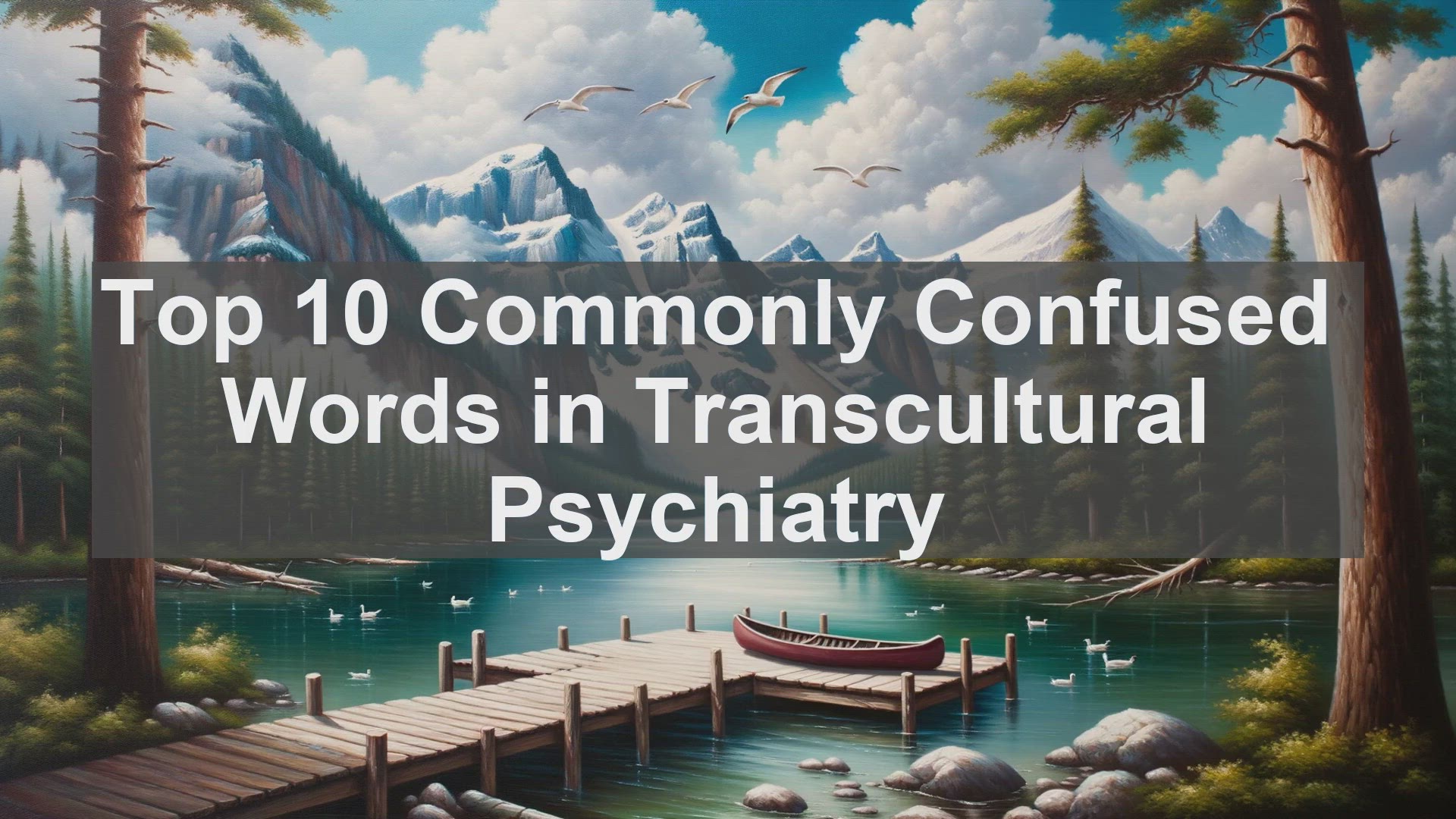 'Video thumbnail for Top 10 Commonly Confused Words in Transcultural Psychiatry'