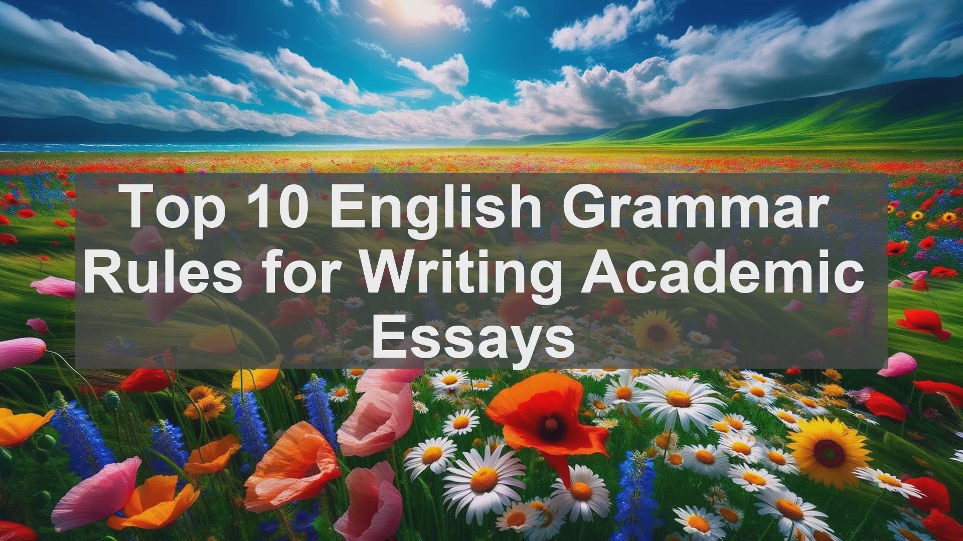 'Video thumbnail for Top 10 English Grammar Rules for Writing Academic Essays'