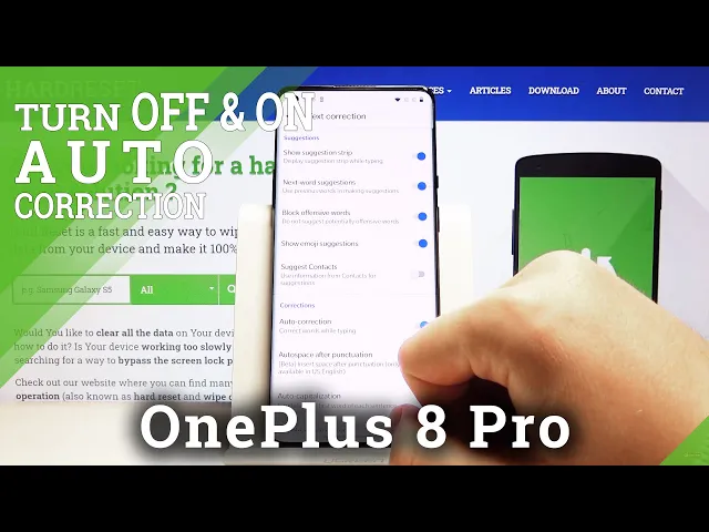 Video thumbnail for How to Enter Auto Correction Options in OnePlus 8 Pro – Find Correction Settings