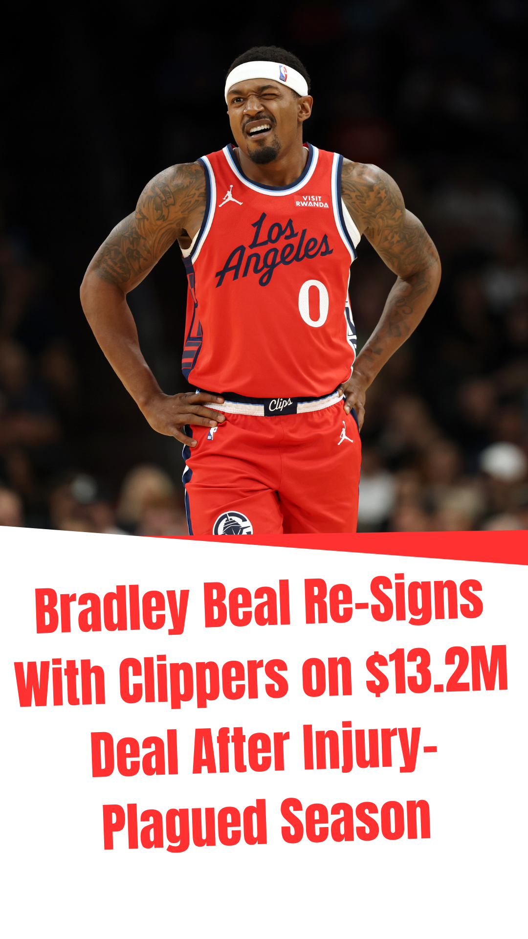 Video thumbnail for Bradley Beal Re-Signs With Clippers on $13.2M Deal After Injury-Plagued Season