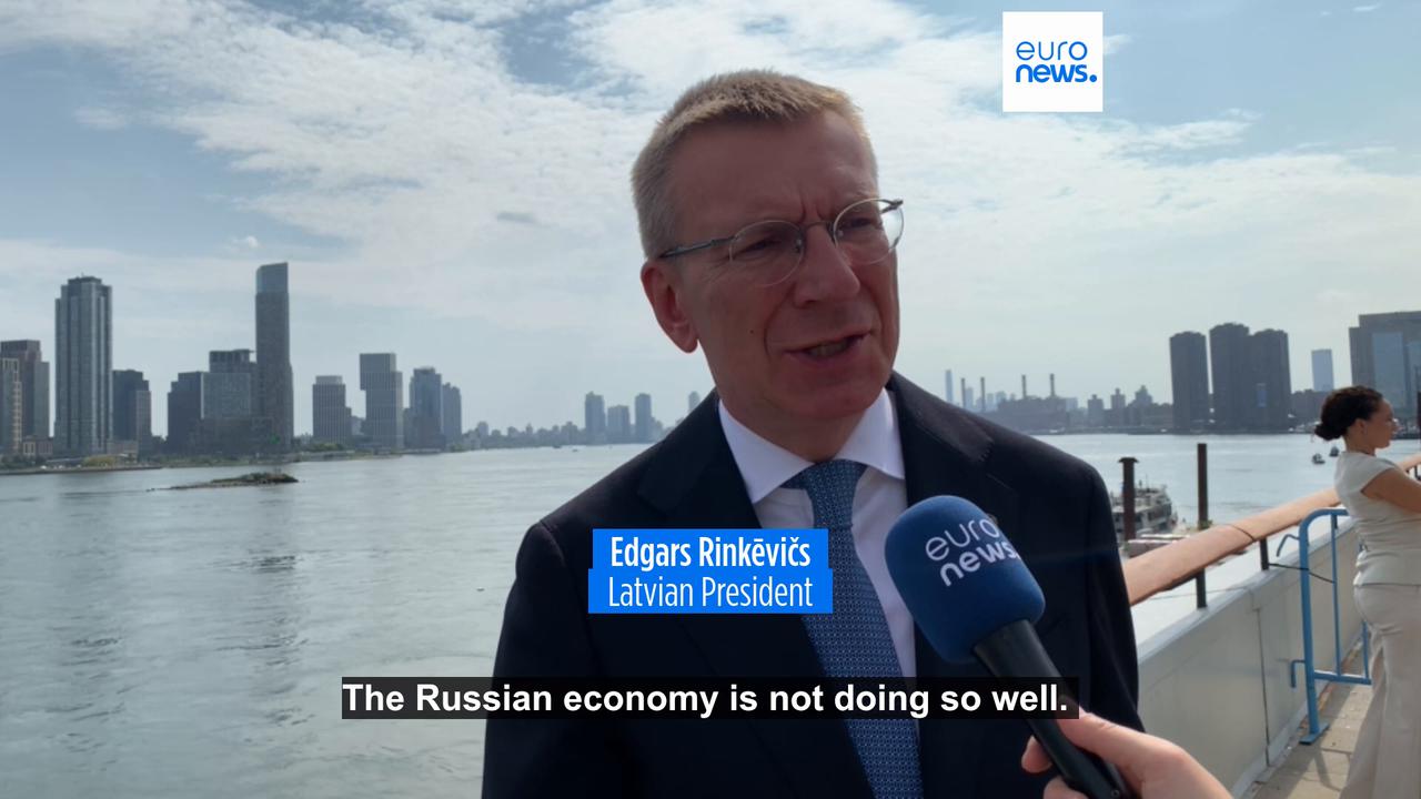 'Video thumbnail for Ending Russian energy ties is a political choice, says Latvia's President Rinkēvičs'