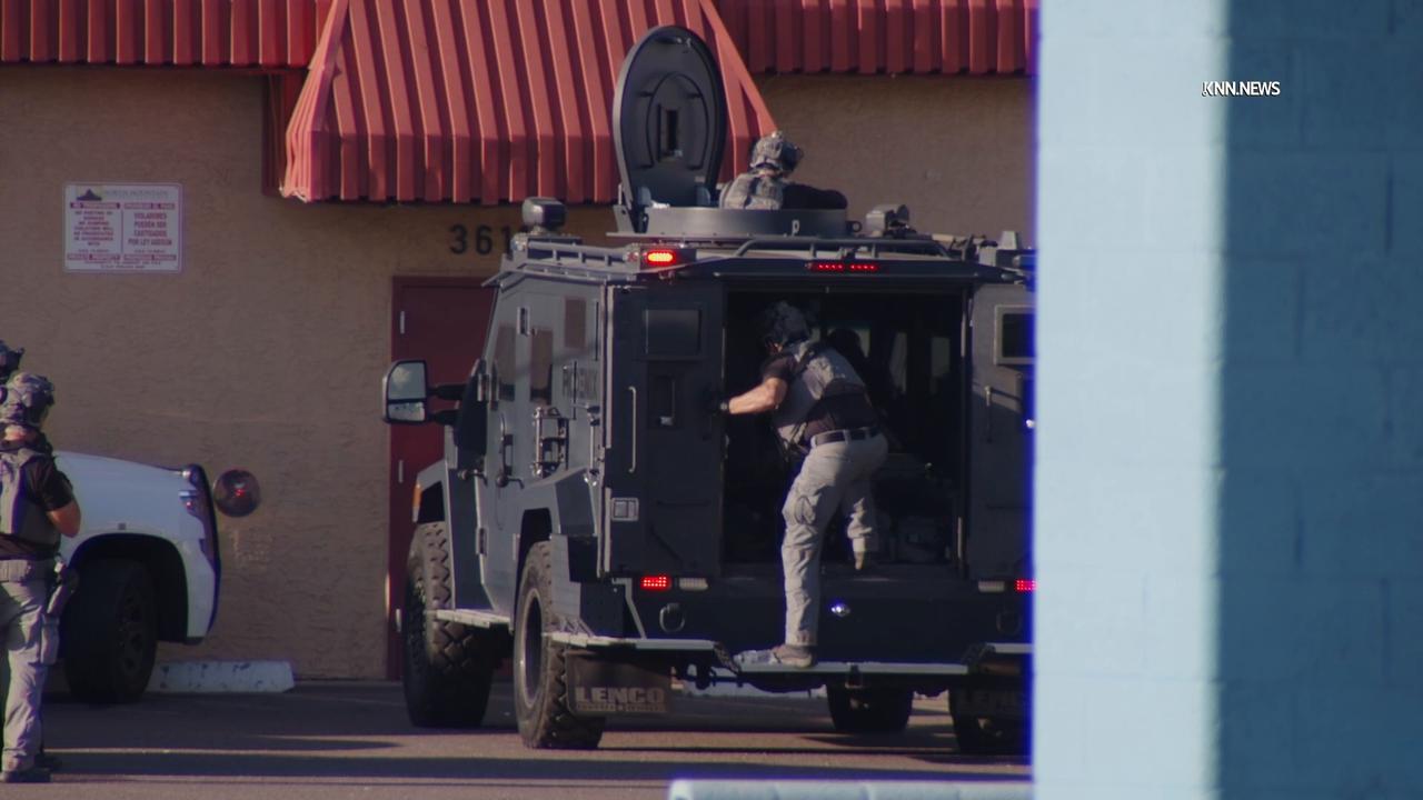 Video thumbnail for US, Phoenix: Phoenix Suspect In Custody After Hours Long Barricade Inside Bar.