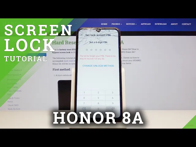 Video thumbnail for How to Set Up Lock Method in HONOR 8A - Find Lock Method
