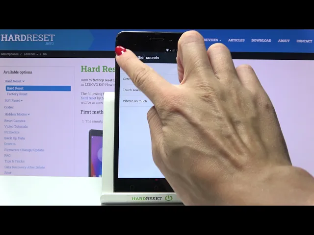 Video thumbnail for How to Turn On/Off Touch Sounds on Lenovo K6 – Sound Settings