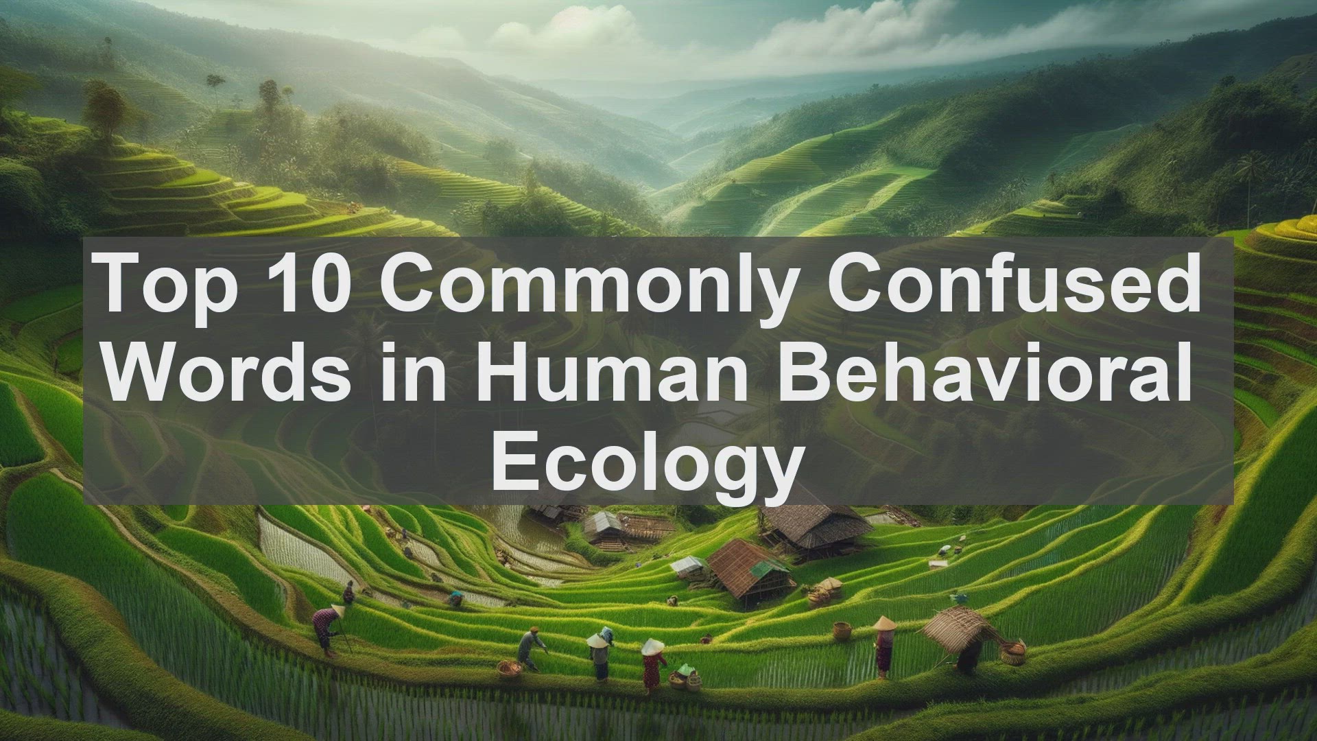 'Video thumbnail for Top 10 Commonly Confused Words in Human Behavioral Ecology'
