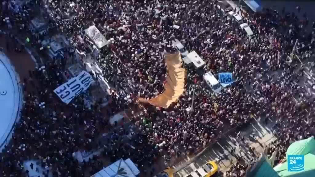 Video thumbnail for Thousands take to streets in Minnesota and across US to protest ICE