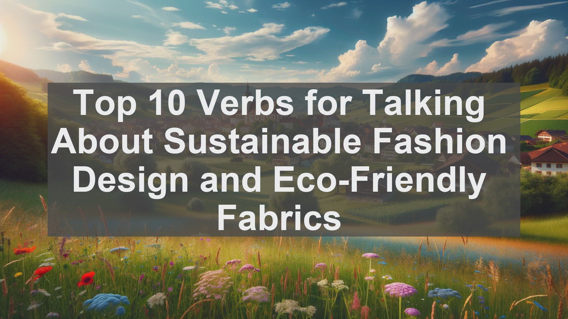 'Video thumbnail for Top 10 Verbs for Talking About Sustainable Fashion Design and EcoFriendly Fabrics'